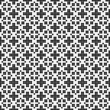 Soyut siyah ve beyaz süs desenli vektör çizimi