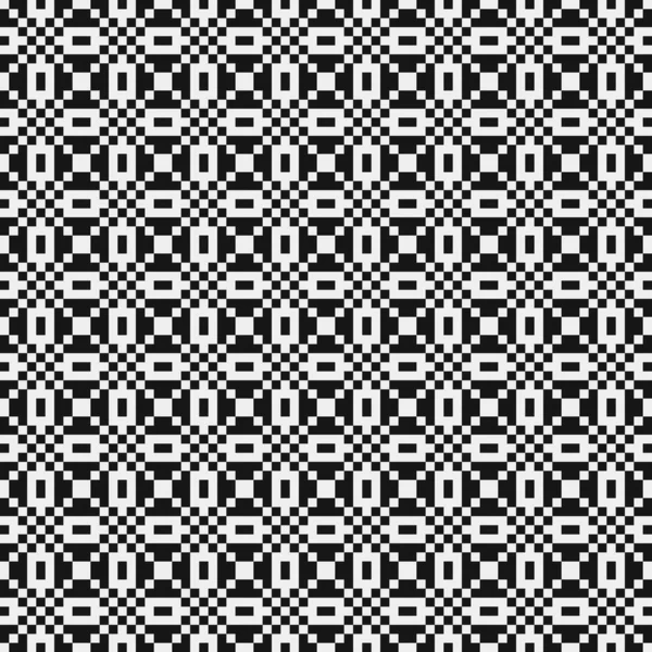 Черно Белый Геометрический Бесшовный Рисунок Векторная Иллюстрация — стоковый вектор