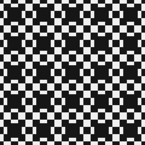 Seamless Pattern Black White Geometric Shapes Generative Computational Art Vector — Stock Vector