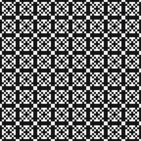 Fekete Fehér Geometriai Zökkenőmentes Minta Vonalak Pontok Vektor Illusztráció — Stock Vector