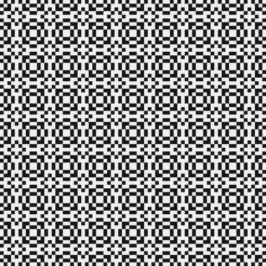 Soyut çapraz desen. Üretici noktalar logosu. Hesaplama sanatı illüstrasyonu 