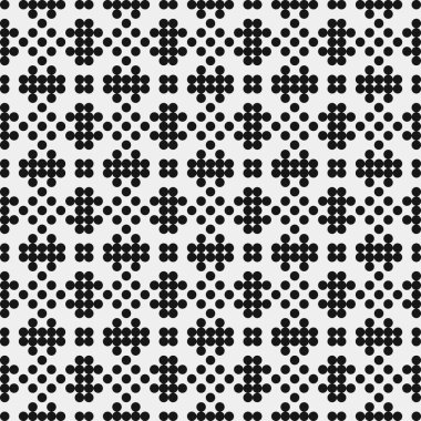 Soyut siyah ve beyaz süs desenli vektör çizimi