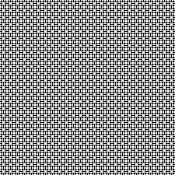 Motif Géométrique Abstrait Croisé Noir Blanc Illustration Vectorielle — Image vectorielle