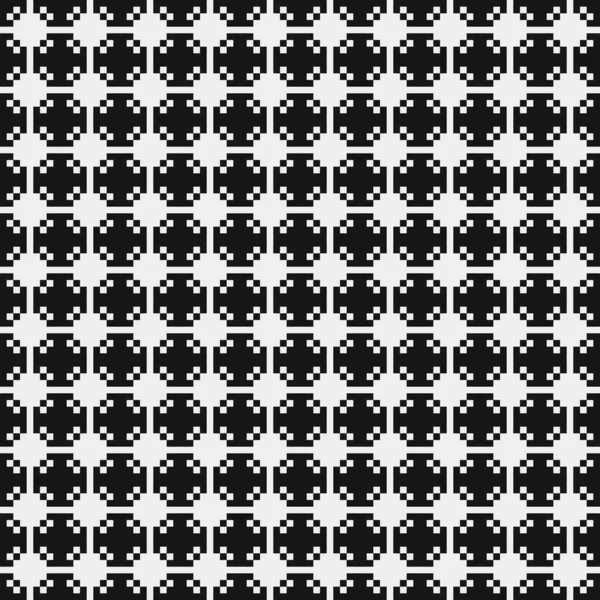 ドットで黒と白のクロスパターン ロゴ生成計算アートイラスト — ストックベクタ