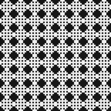 Soyut siyah ve beyaz süs desenli vektör çizimi