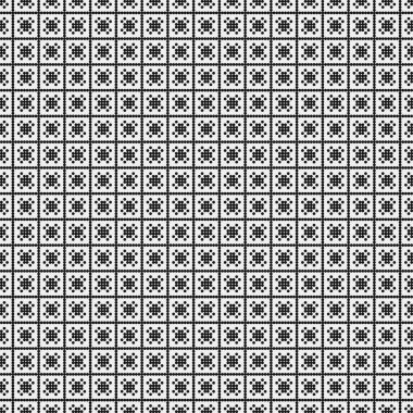 Soyut siyah ve beyaz süs desenli vektör çizimi