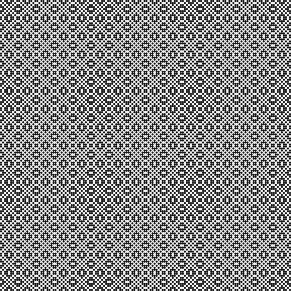 黑白几何形状的无缝图案 生成计算艺术矢量说明 — 图库矢量图片