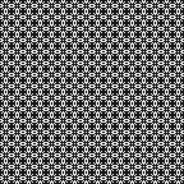 Seamless Pattern Black White Geometric Shapes Generative Computational Art Vector — Stock Vector