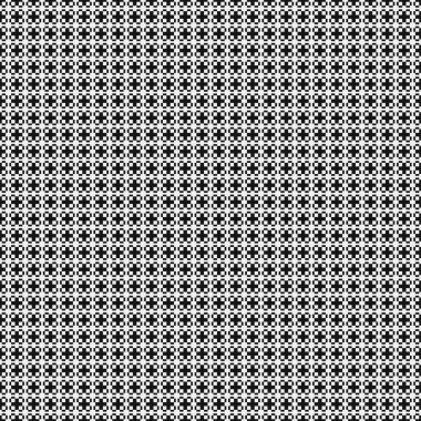 Noktalı siyah beyaz haç deseni, logo üretken hesaplama sanatı çizimi