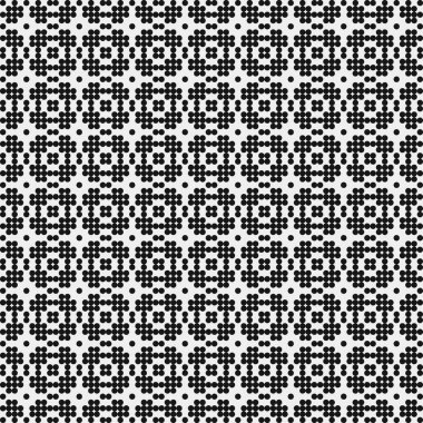 Soyut siyah ve beyaz süs desenli vektör çizimi