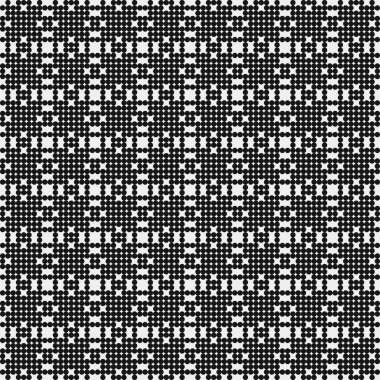 Noktalı soyut geometrik desen, üretken hesaplama sanatı çizimi 
