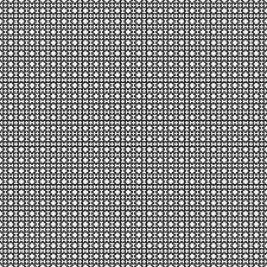 Noktalı siyah beyaz haç deseni, logo üretken hesaplama sanatı çizimi