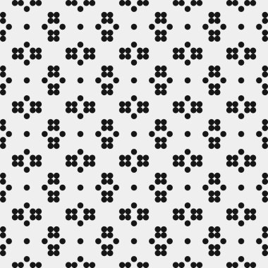 Soyut siyah ve beyaz süs desenli vektör çizimi