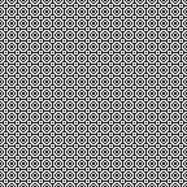 Seamless Pattern Black White Geometric Shapes — Stock Vector