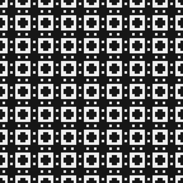 黑白几何无缝图案 矢量说明 — 图库矢量图片