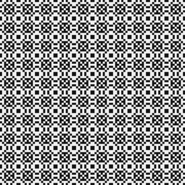 Soyut çapraz desen. Üretici noktalar logosu. Hesaplama sanatı illüstrasyonu 