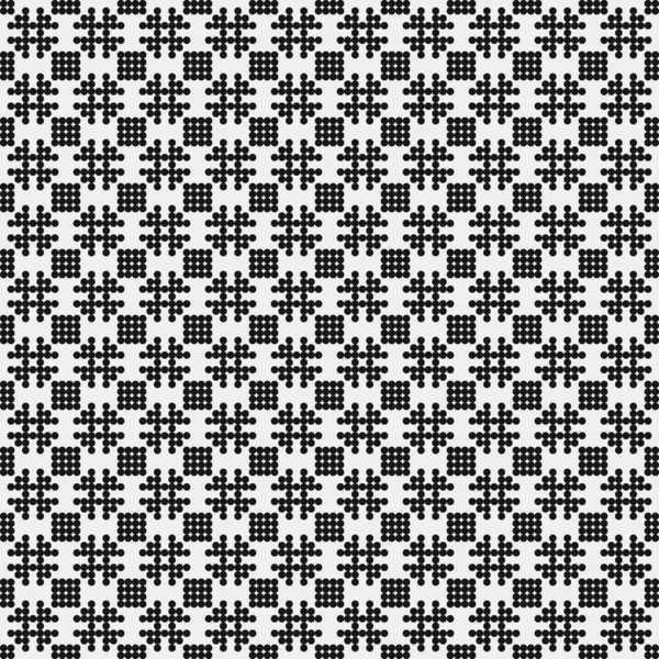 Sort Hvidt Kryds Mønster Med Prikker Logo Generativ Computerkunst Illustration – Stock-vektor