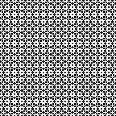 Soyut çapraz desen. Üretici noktalar logosu. Hesaplama sanatı illüstrasyonu 