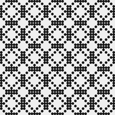 Soyut siyah ve beyaz süs desenli vektör çizimi