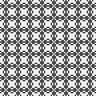 Soyut siyah ve beyaz süs desenli vektör çizimi