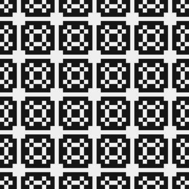 Basit geometrik soyut siyah beyaz arkaplan, vektör illüstrasyonu tekrarlanıyor 