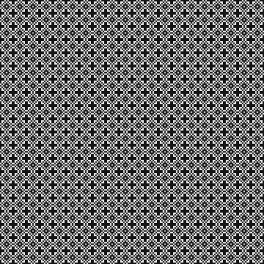 Soyut çapraz desen. Üretici noktalar logosu. Hesaplama sanatı illüstrasyonu 