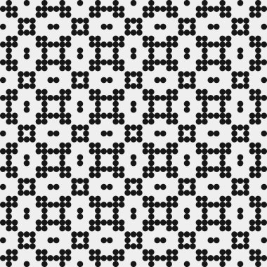 Soyut siyah ve beyaz süs desenli vektör çizimi