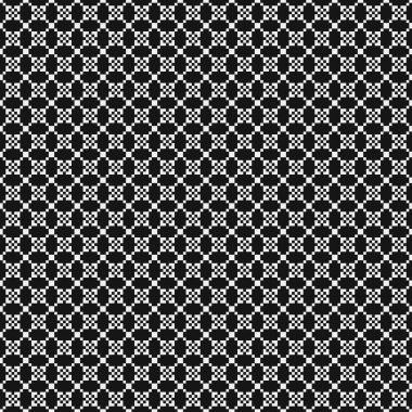 Soyut çapraz desen. Üretici noktalar logosu. Hesaplama sanatı illüstrasyonu 