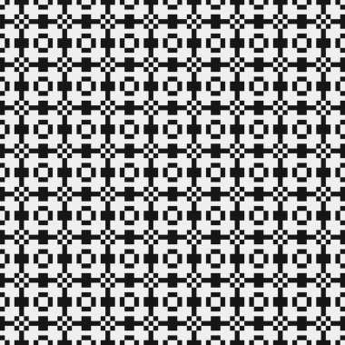 Vektör kusursuz desen. noktalı siyah ve beyaz geometrik fayanslar. soyut arkaplan.
