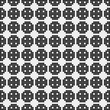 Soyut siyah ve beyaz süs desenli vektör çizimi