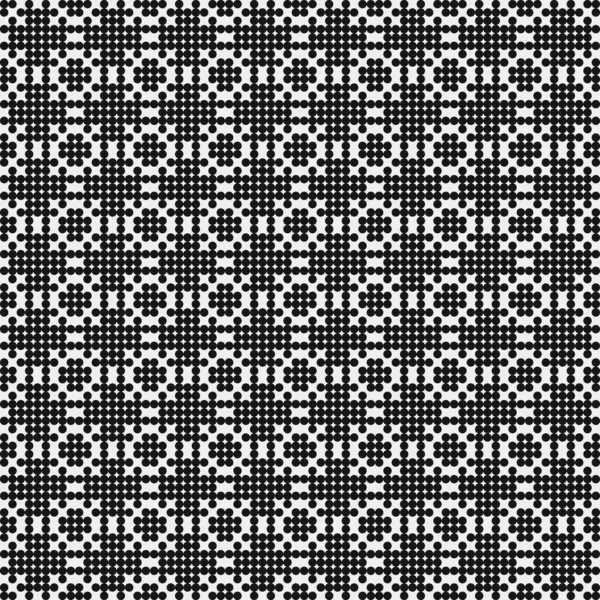 Zwart Wit Kruispatroon Met Stippen Logo Generatieve Computer Illustratie — Stockvector