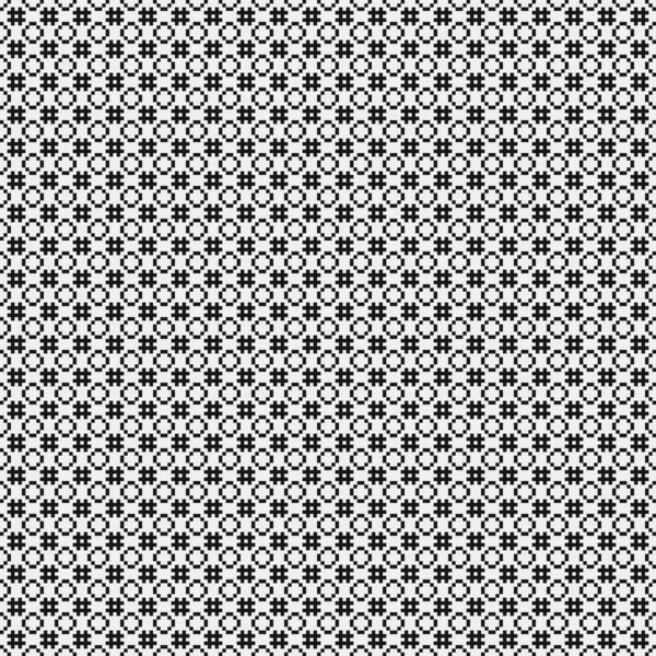 Motif Sans Couture Noir Blanc Avec Ornement Géométrique Illustration Vectorielle — Image vectorielle