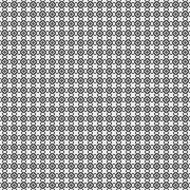 Soyut siyah ve beyaz süs desenli vektör çizimi