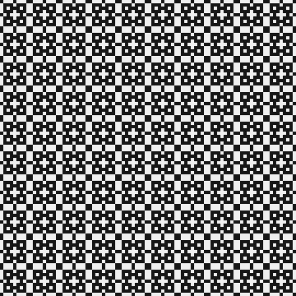 Vector Seamless Pattern Black White Geometric Tiles — Stock Vector