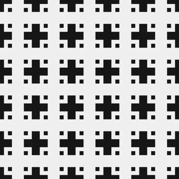 Fondo Blanco Negro Abstracto Geométrico Sin Costuras Ilustración Vectorial — Vector de stock