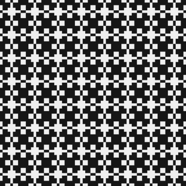 Siyah ve beyaz geometrik kusursuz desen. Soyut arkaplan. vektör düzenli dokusu