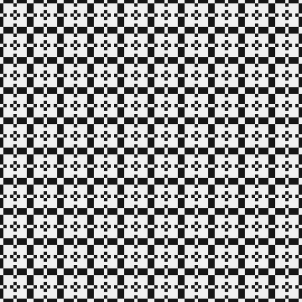 Seamless Pattern Black White Geometric Shapes Generative Computational Art Vector — Stock Vector