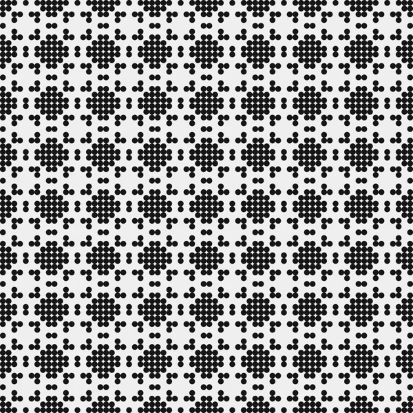 Černý Bílý Geometrický Bezešvý Vzor Tečkovanými Čarami Vektorová Ilustrace — Stockový vektor