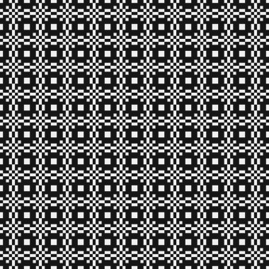 Siyah ve beyaz geometrik şekilli kusursuz desen. vektör illüstrasyonu