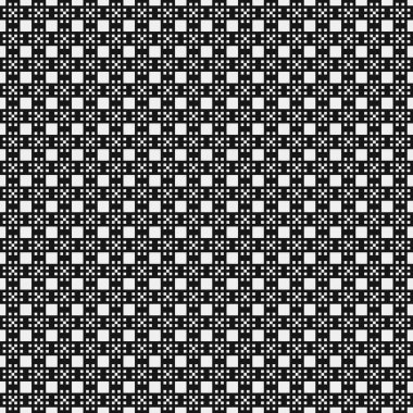 Soyut çapraz desen. Üretici noktalar logosu. Hesaplama sanatı illüstrasyonu 