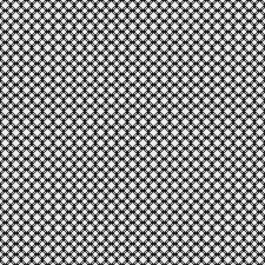 Siyah ve beyaz geometrik şekillerin kusursuz deseni. Üretken hesaplama sanatı vektör çizimi