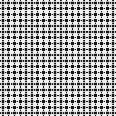 Siyah ve beyaz geometrik şekillerin kusursuz deseni. Üretken hesaplama sanatı vektör çizimi