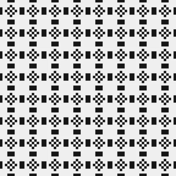 Siyah Beyaz Geometrik Şekilli Kusursuz Desen Vektör Illüstrasyonu — Stok Vektör