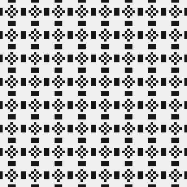 Seamless Pattern Black White Geometric Shapes Vector Illustration — Stock Vector