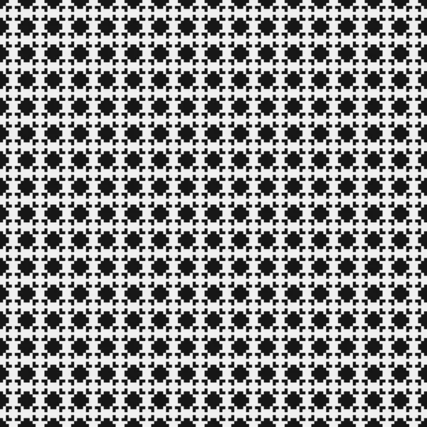 Patrón Sin Costura Blanco Negro Con Adorno Geométrico Ilustración Vectorial — Archivo Imágenes Vectoriales