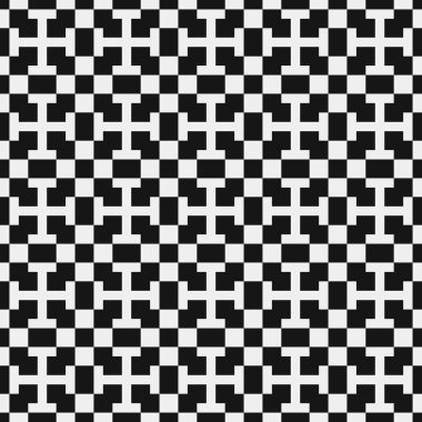 Soyut siyah ve beyaz süs desenli vektör çizimi