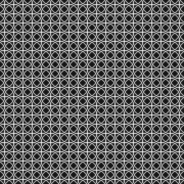 Siyah Beyaz Geometrik Şekillerin Kusursuz Deseni — Stok Vektör