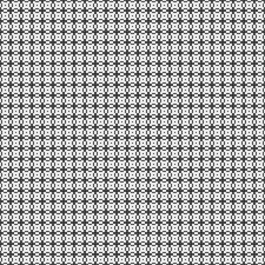 Noktalı siyah beyaz haç deseni, logo üretken hesaplama sanatı çizimi