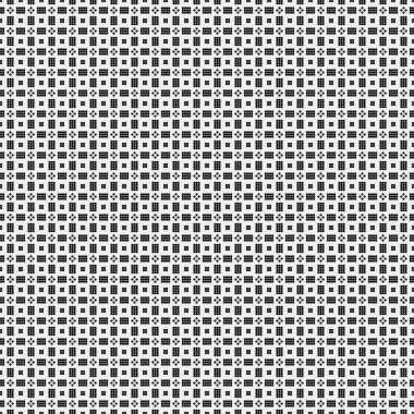 Soyut siyah ve beyaz süs desenli vektör çizimi