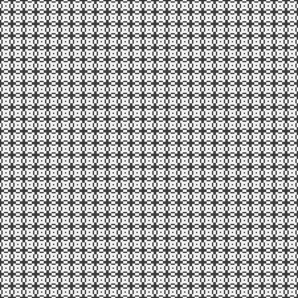 Black White Cross Pattern Dots Logo Generative Computational Art Illustration — Stock Vector
